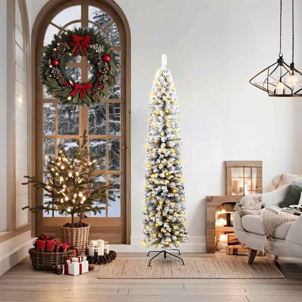 vidaXL Artificial Christmas Tree with 300 LEDs with Stand Green 180 cm 1