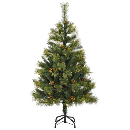 vidaXL Artificial Hinged Christmas Tree with Cones Green 120 cm 5