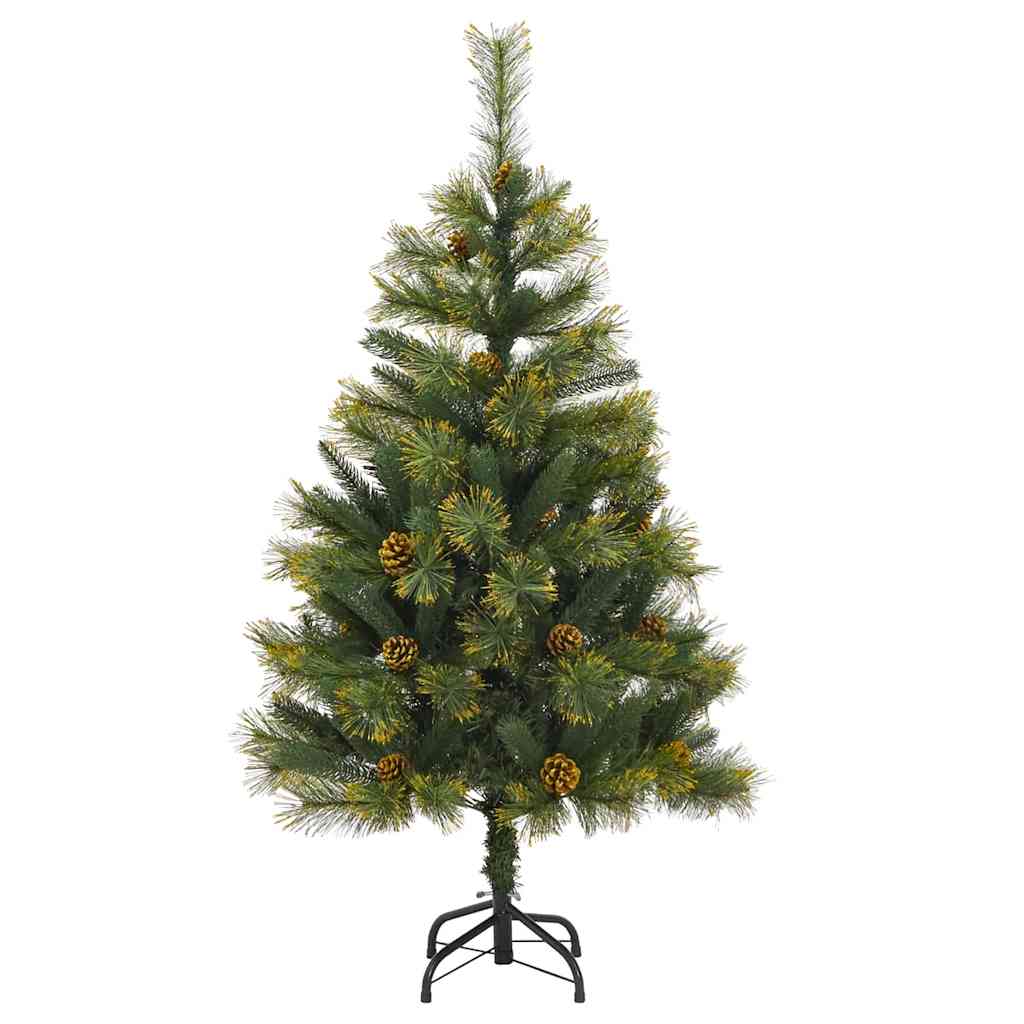 vidaXL Artificial Hinged Christmas Tree with Cones Green 120 cm 5