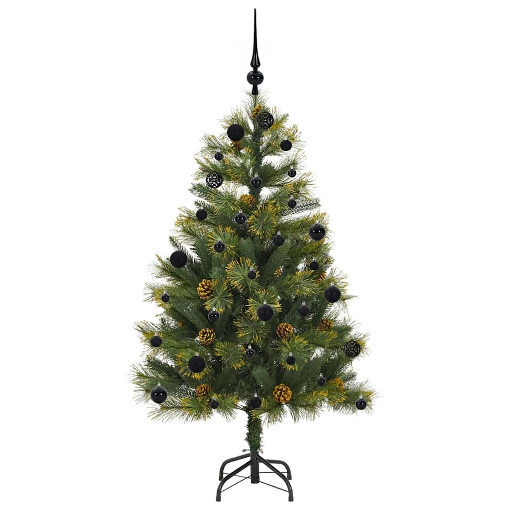 vidaXL Artificial Hinged Christmas Tree with Cones Green 150 cm 4