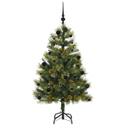 vidaXL Artificial Hinged Christmas Tree with Cones Green 150 cm 4