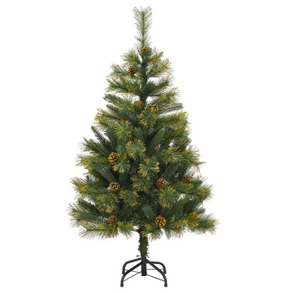 vidaXL Artificial Hinged Christmas Tree with Cones Green 150 cm 5