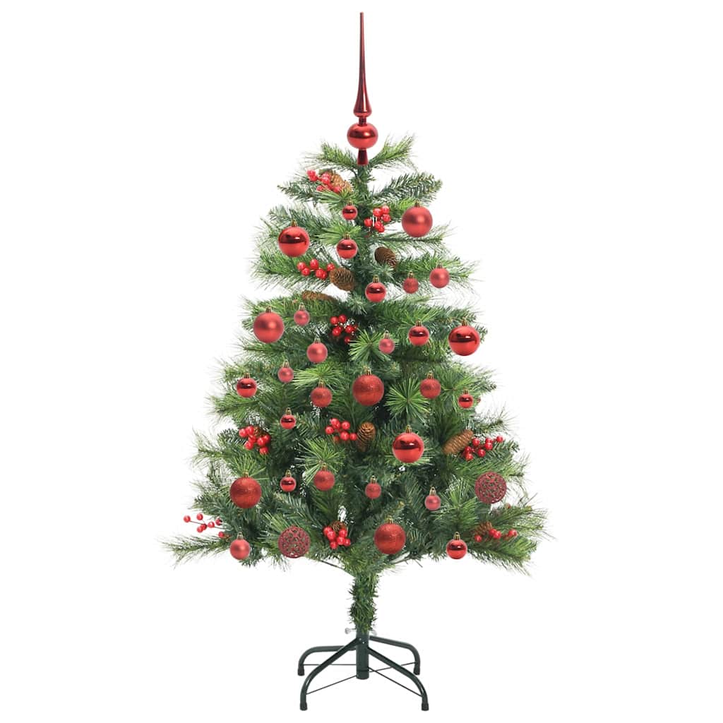 vidaXL Artificial Christmas Tree 150 LEDs Warm White PVC and Metal 4