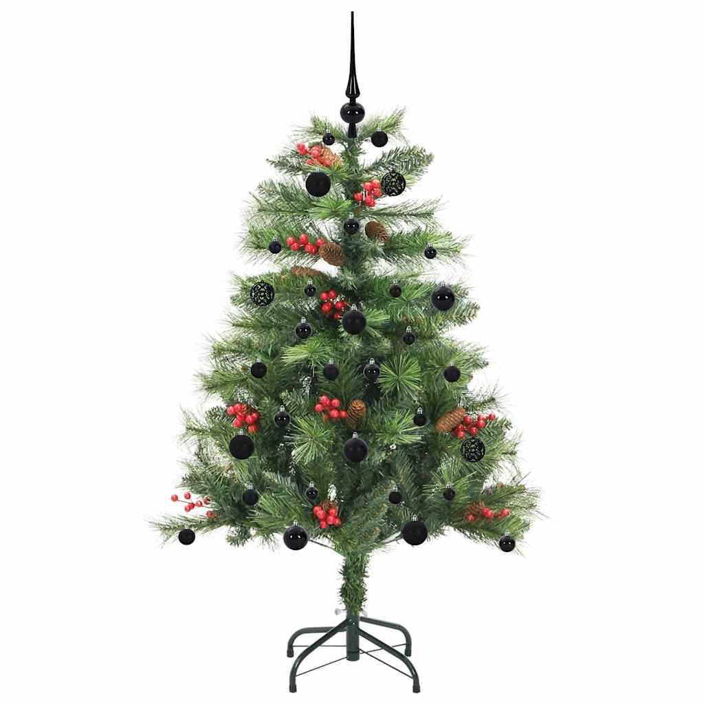 vidaXL Artificial Christmas Tree 150 LEDs Warm White PVC and Metal 4