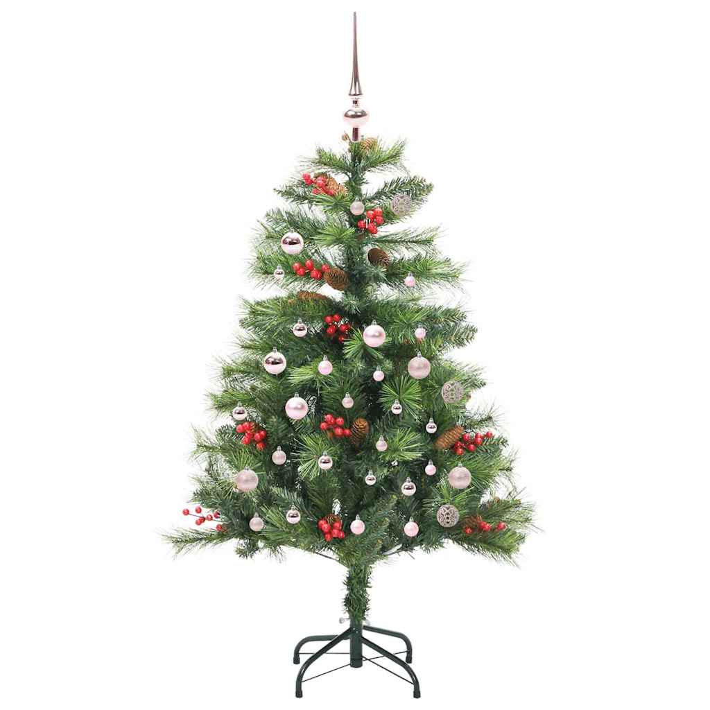 vidaXL Artificial Christmas Tree 150 LEDs Warm White PVC and Metal 4
