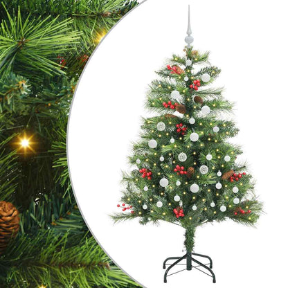 vidaXL Artificial Christmas Tree 150 LEDs Warm White PVC and Metal 2
