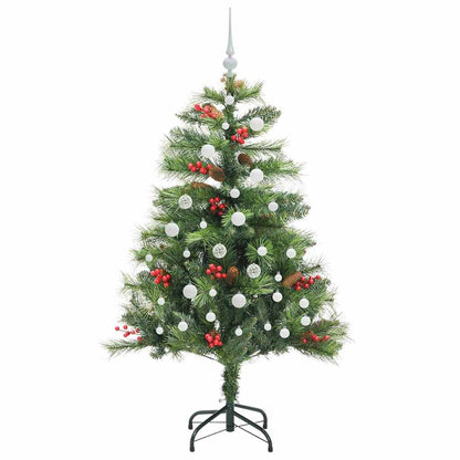 vidaXL Artificial Christmas Tree 150 LEDs Warm White PVC and Metal 4