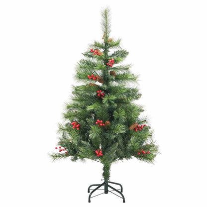 vidaXL Artificial Christmas Tree 150 LEDs Warm White PVC and Metal 5