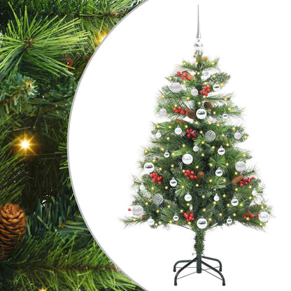 vidaXL Artificial Christmas Tree 150 LEDs Warm White PVC and Metal 2