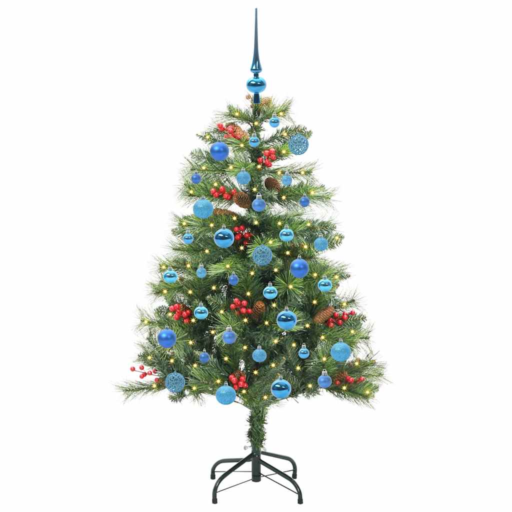 vidaXL Artificial Christmas Tree 150 LEDs Warm White PVC and Metal 3