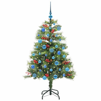 vidaXL Artificial Christmas Tree 150 LEDs Warm White PVC and Metal 3