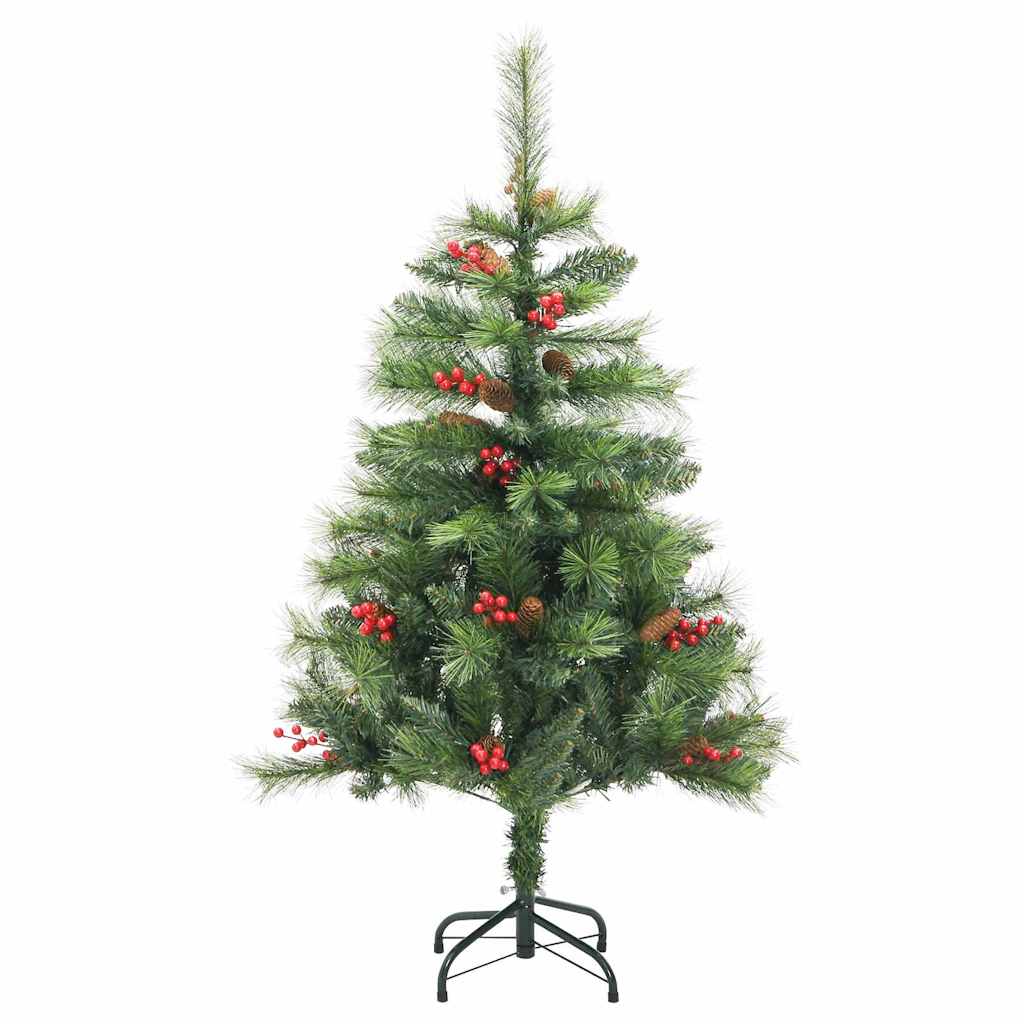 vidaXL Artificial Christmas Tree 150 LEDs Warm White PVC and Metal 5