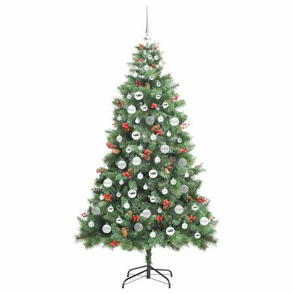 vidaXL Artificial Christmas Tree 300 LEDs Warm White PVC and Metal 4