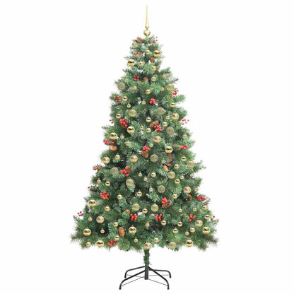 vidaXL Artificial Christmas Tree 300 LEDs Warm White PVC and Metal 4