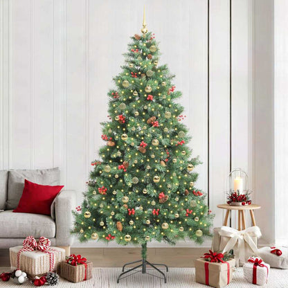 vidaXL Artificial Christmas Tree 300 LEDs Warm White PVC and Metal 1