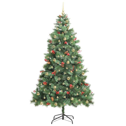 vidaXL Artificial Christmas Tree 300 LEDs Warm White PVC and Metal 4