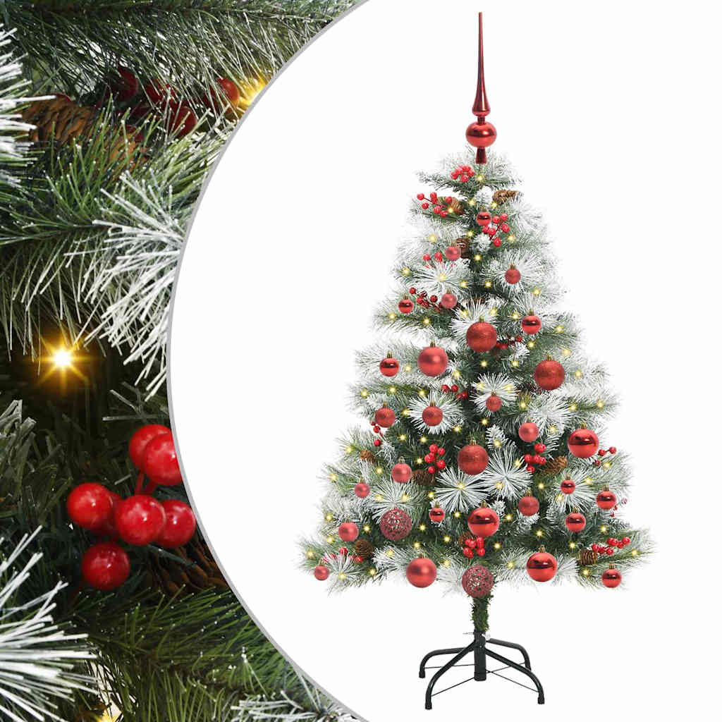 vidaXL Artificial Christmas Tree Green and white 120 cm 2