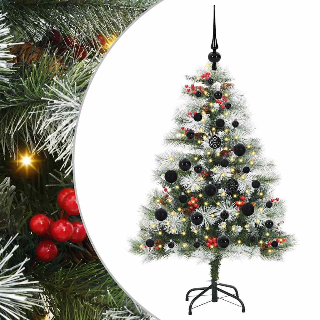 vidaXL Artificial Christmas Tree Green and white 120 cm 2