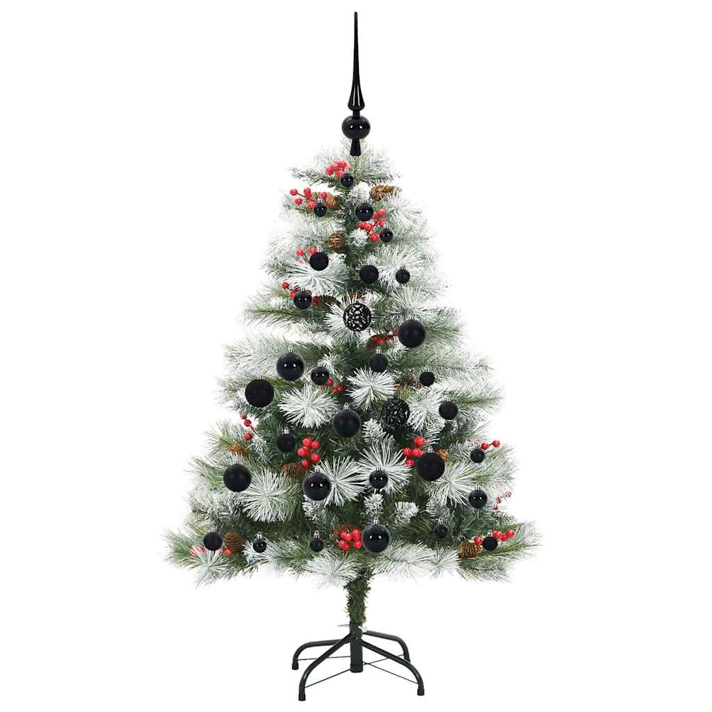 vidaXL Artificial Christmas Tree Green and white 120 cm 4