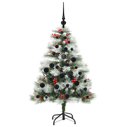 vidaXL Artificial Christmas Tree Green and white 120 cm 4