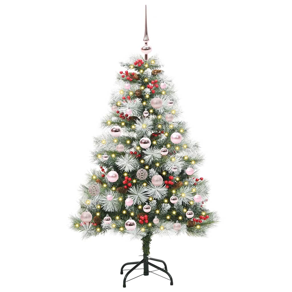 vidaXL Artificial Christmas Tree Green and white 120 cm 3