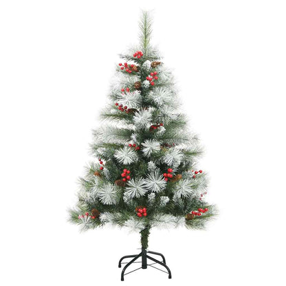 vidaXL Artificial Christmas Tree Green and white 120 cm 5