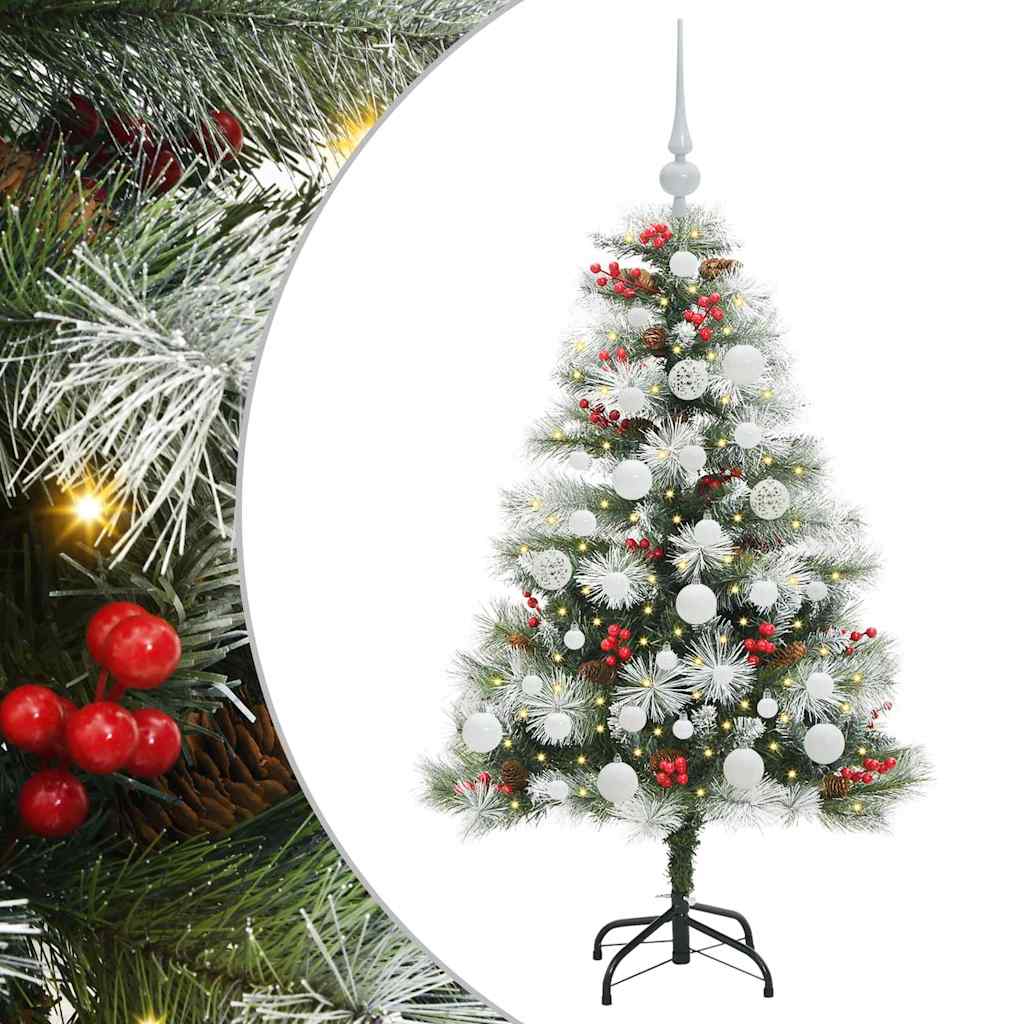 vidaXL Artificial Christmas Tree Green and white 120 cm 2