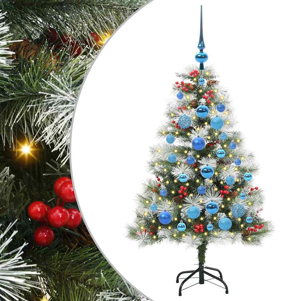 vidaXL Artificial Christmas Tree Green and white 120 cm 2