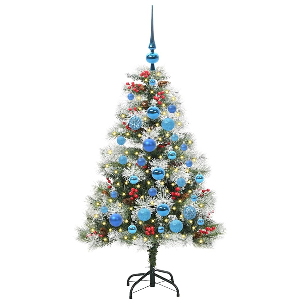 vidaXL Artificial Christmas Tree Green and white 120 cm 3