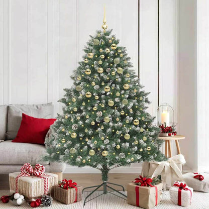 Artificial Christmas Tree Green 180 cm with LEDs&gold balls