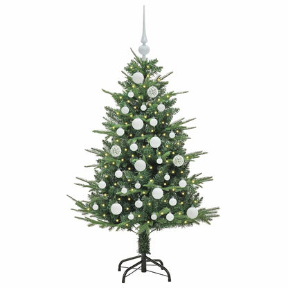 Artificial Pre-lit Christmas Tree with Ball Set 120 cm Green Width 120 cm with 150 LEDs &61 white balls