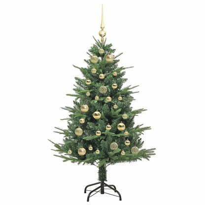 vidaXL Artificial Pre-lit Christmas Tree with Ball Set Green 120 cm 4