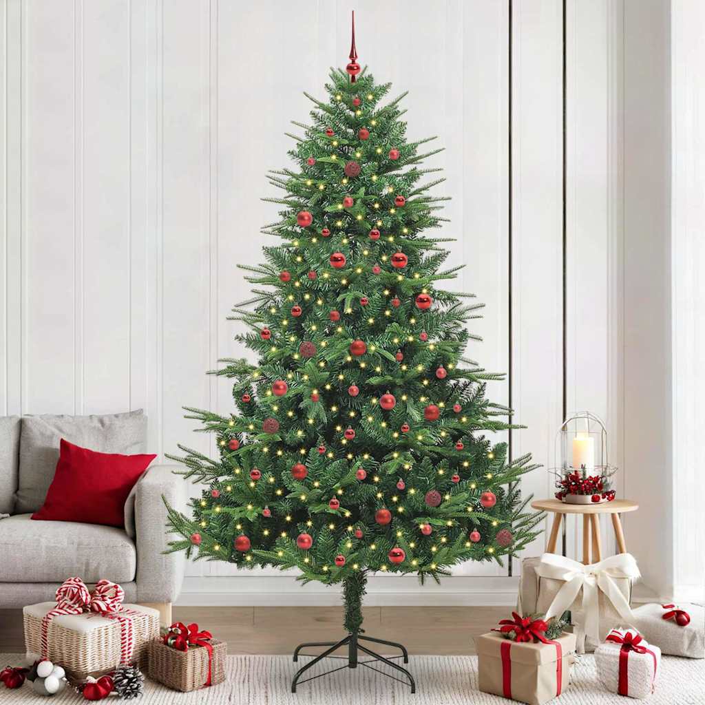vidaXL Artificial Pre-lit Christmas Tree with Ball Set Green 240 cm 1