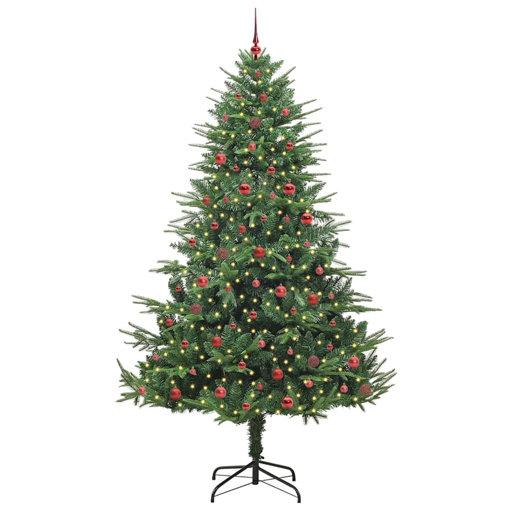 vidaXL Artificial Pre-lit Christmas Tree with Ball Set Green 240 cm 3
