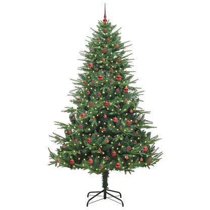 vidaXL Artificial Pre-lit Christmas Tree with Ball Set Green 240 cm 3
