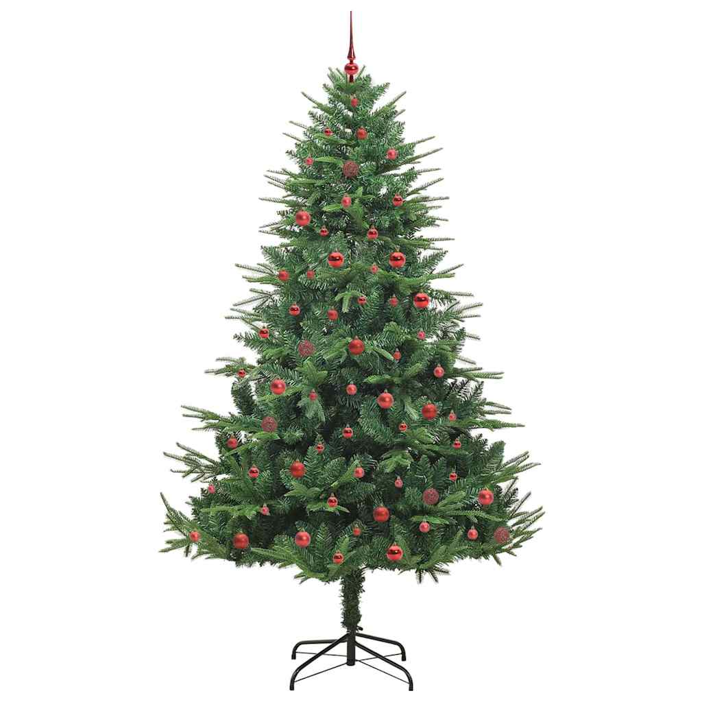 vidaXL Artificial Pre-lit Christmas Tree with Ball Set Green 240 cm 4