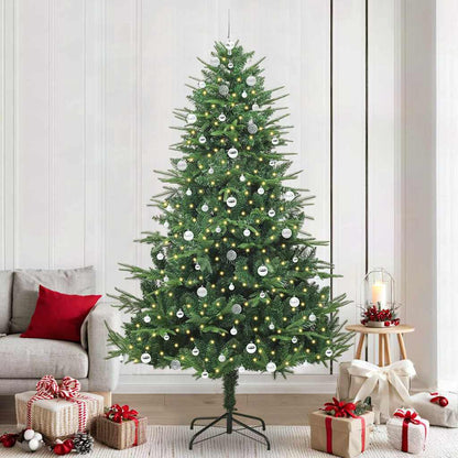 vidaXL Artificial Pre-lit Christmas Tree with Ball Set Green 240 cm 1
