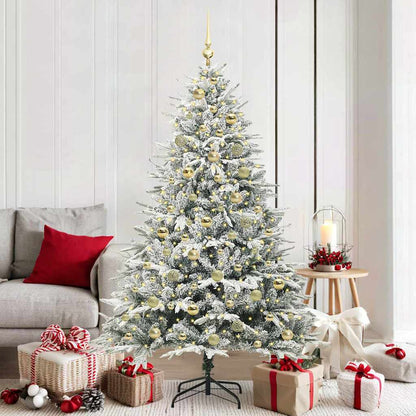 vidaXL Artificial Pre-lit Christmas Tree with Ball Set Green 180 cm 1
