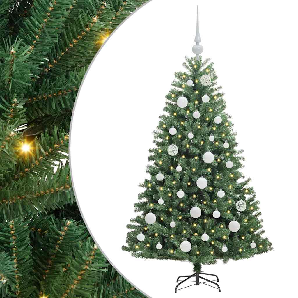 Artificial Hinged Christmas Tree Green 120 cm PVC and Metal