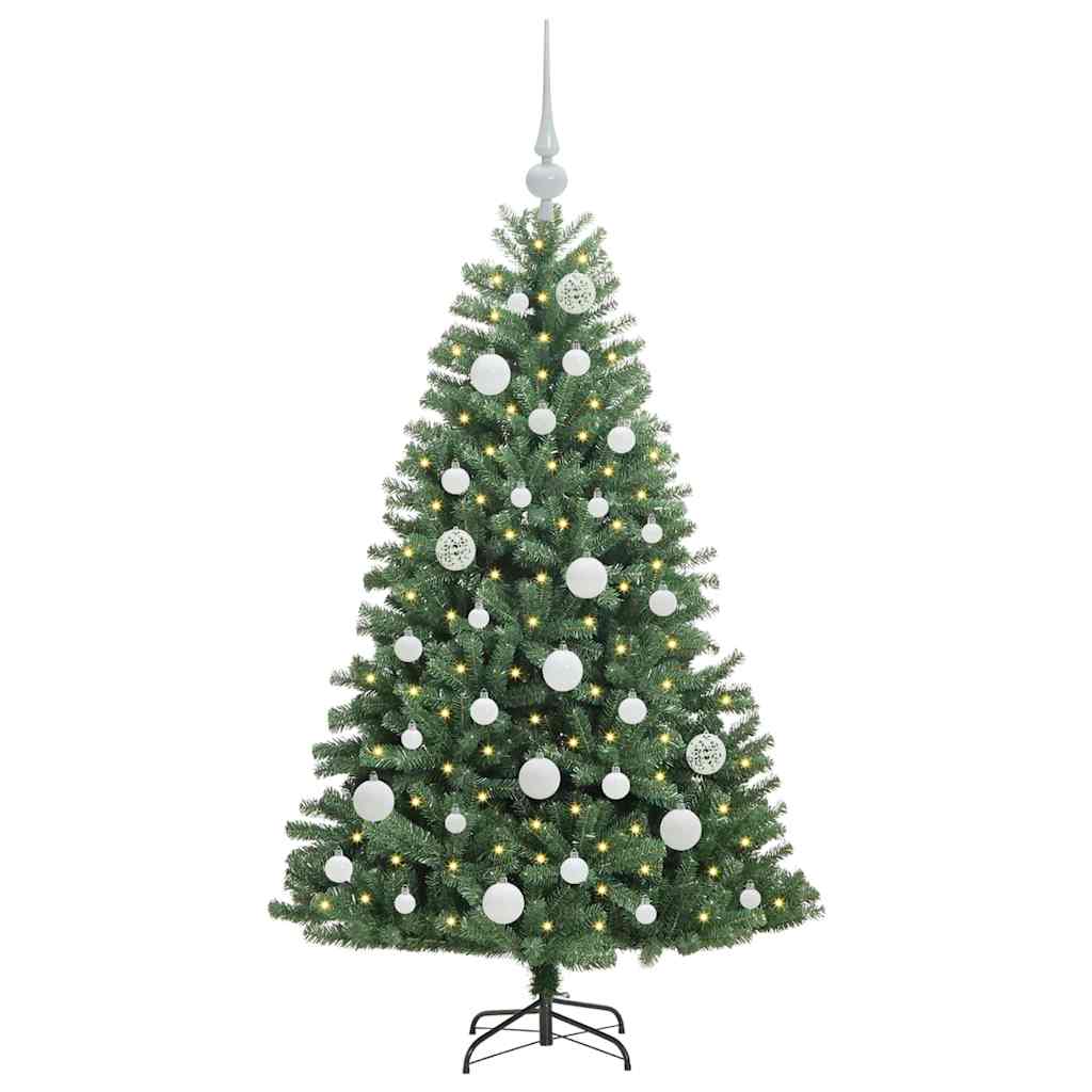 Artificial Hinged Christmas Tree Green 120 cm PVC and Metal