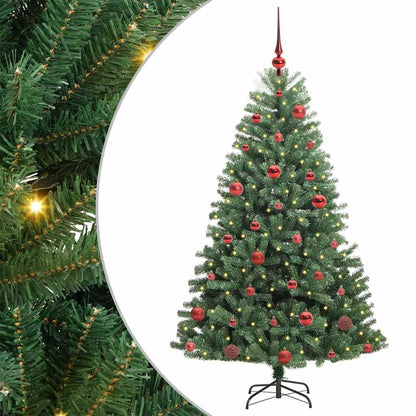 vidaXL Artificial Hinged Christmas Tree Green 150 cm PVC and Metal 2