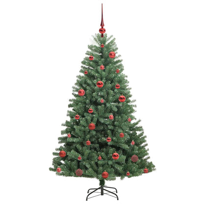 vidaXL Artificial Hinged Christmas Tree Green 150 cm PVC and Metal 4