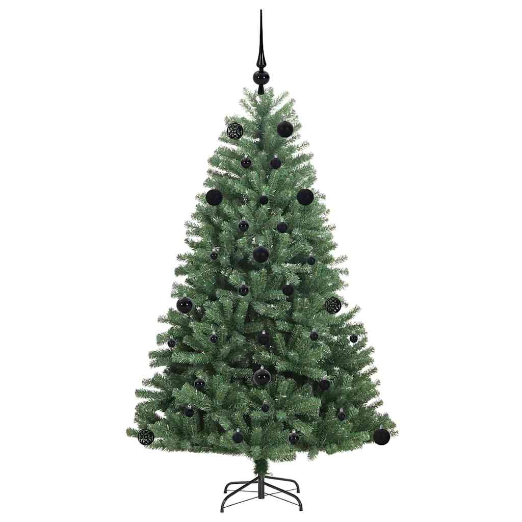 vidaXL Artificial Hinged Christmas Tree Green 150 cm PVC and Metal 4