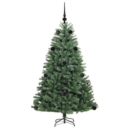 vidaXL Artificial Hinged Christmas Tree Green 150 cm PVC and Metal 4