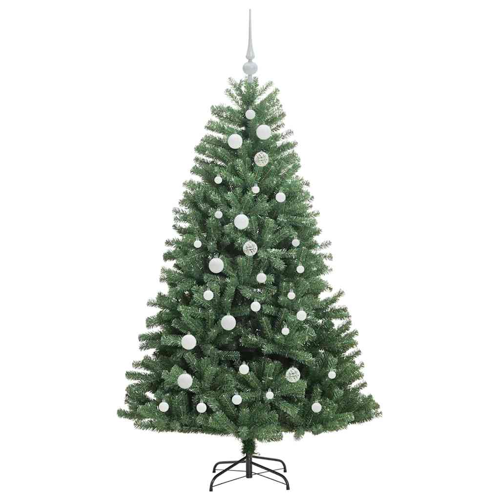 vidaXL Artificial Hinged Christmas Tree Green 150 cm PVC and Metal 4