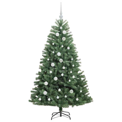 vidaXL Artificial Hinged Christmas Tree Green 150 cm PVC and Metal 4