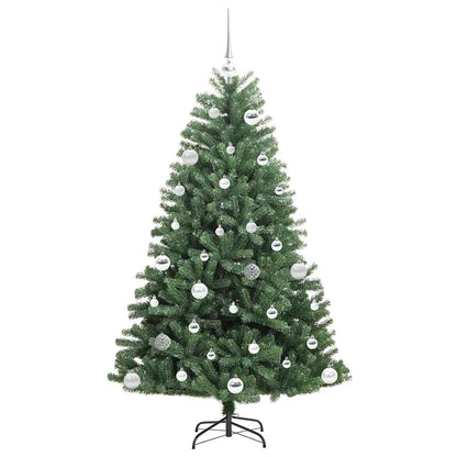 vidaXL Artificial Hinged Christmas Tree Green 150 cm PVC and Metal 4