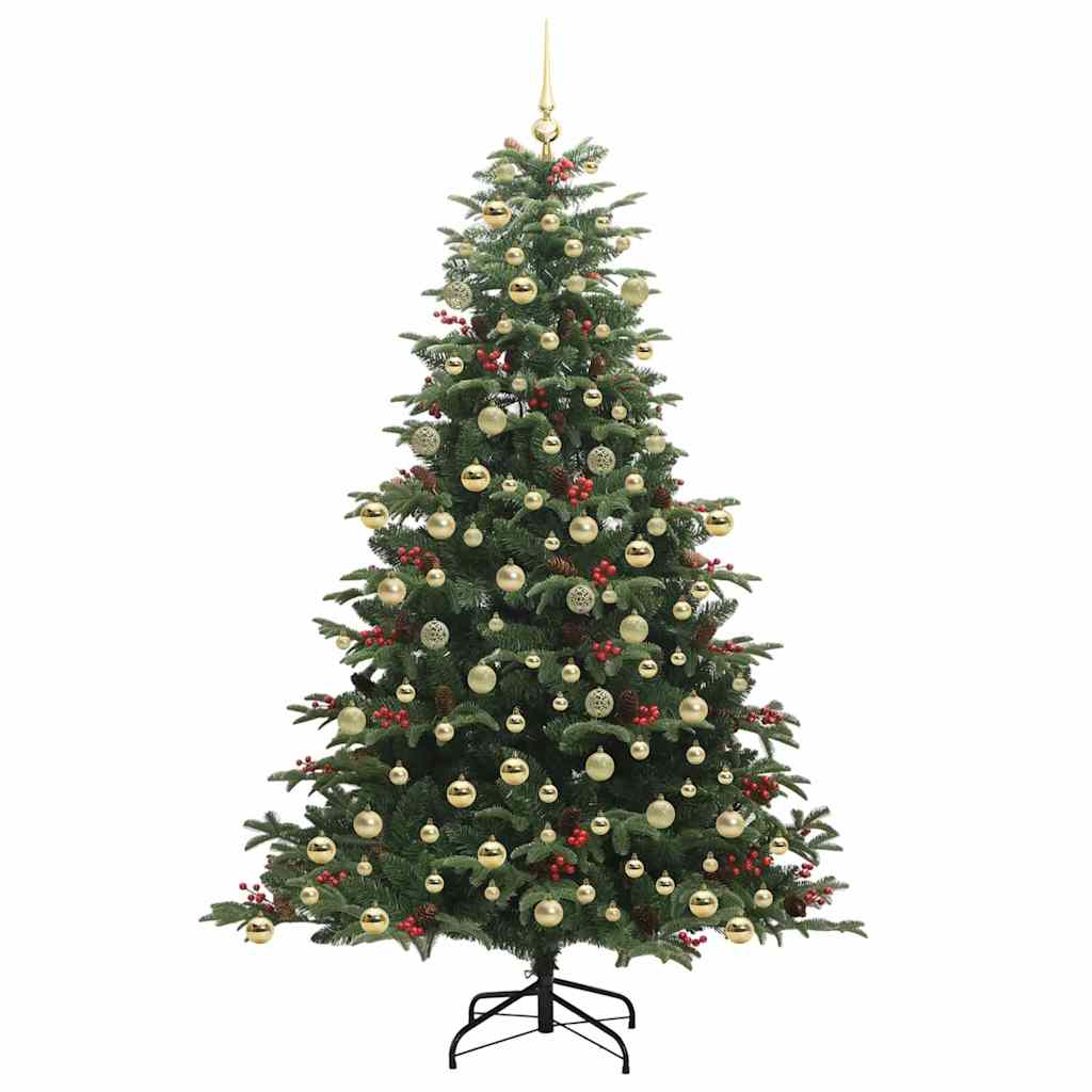 vidaXL Artificial Christmas Tree with 300 LEDs with Stand Green 210 cm 4