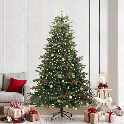 vidaXL Artificial Christmas Tree with 300 LEDs with Stand Green 240 cm 1