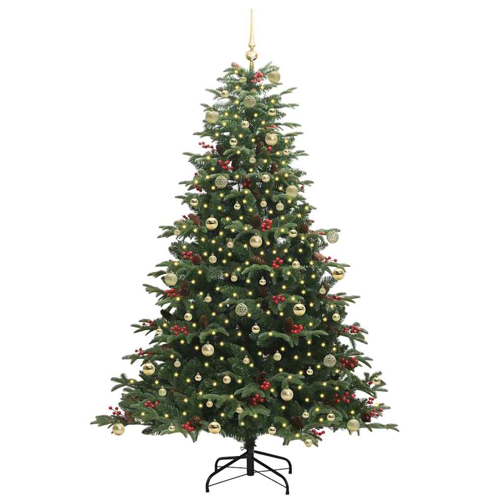 vidaXL Artificial Christmas Tree with 300 LEDs with Stand Green 240 cm 3